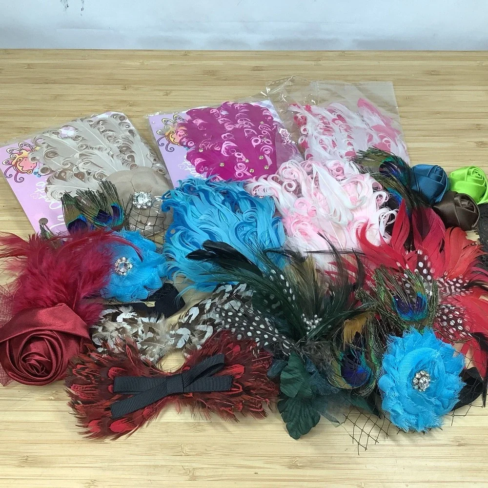 13 Assorted Girl Hair Bows Alligator And Ribbon Clip